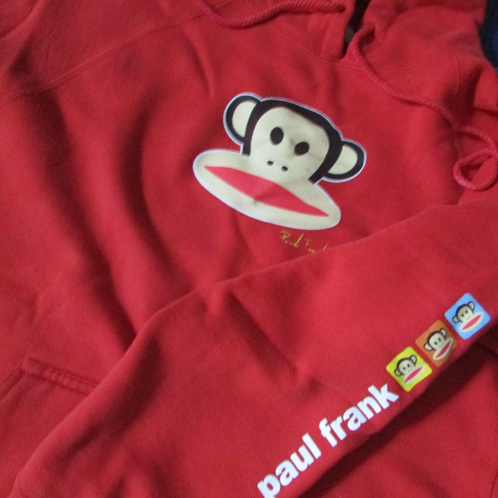 Paul Frank "Julius" the Monkey Hooded Red Sweatshirt